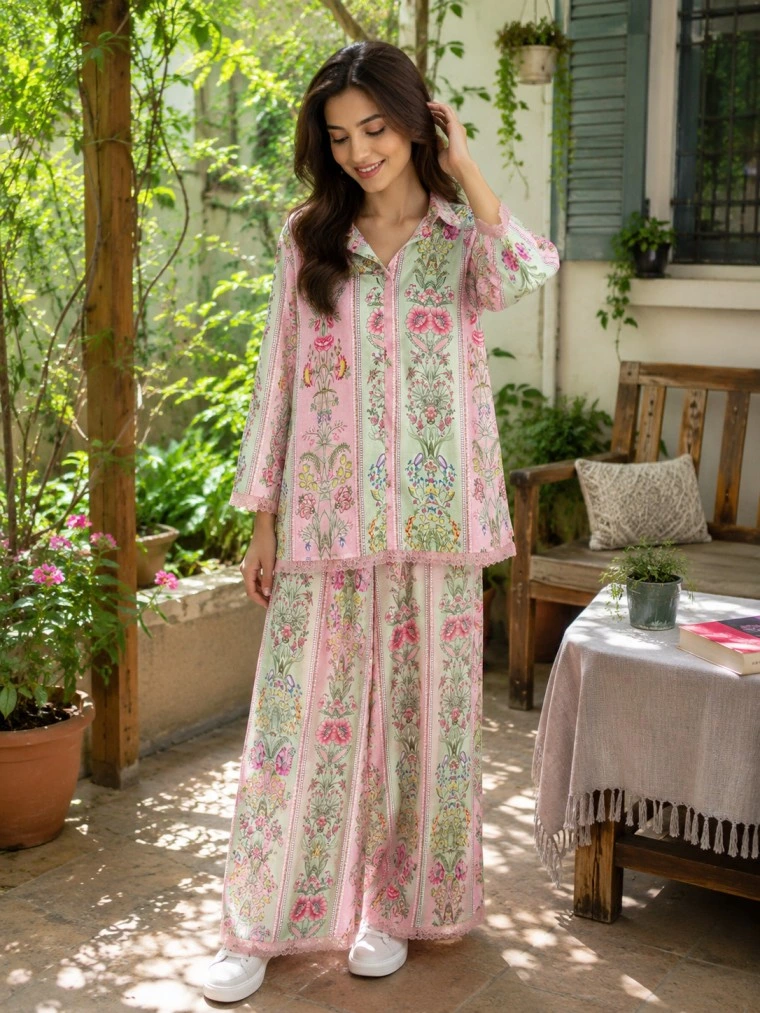 Flower print casual outfit