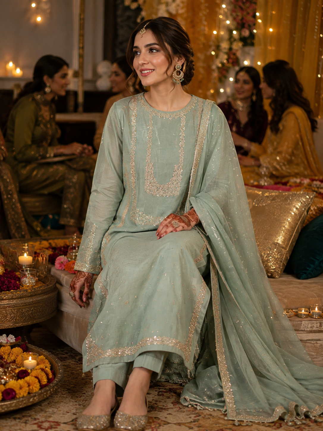 Pista green semi formal suit