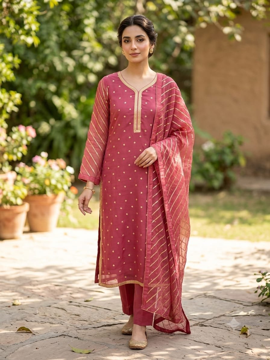 Pink Eid luxe suit